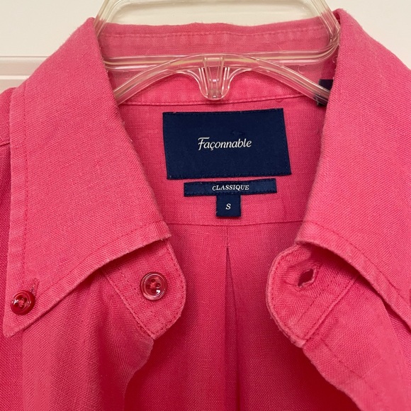 Faconnable long sleeve  linen polo shirt - Picture 6 of 7